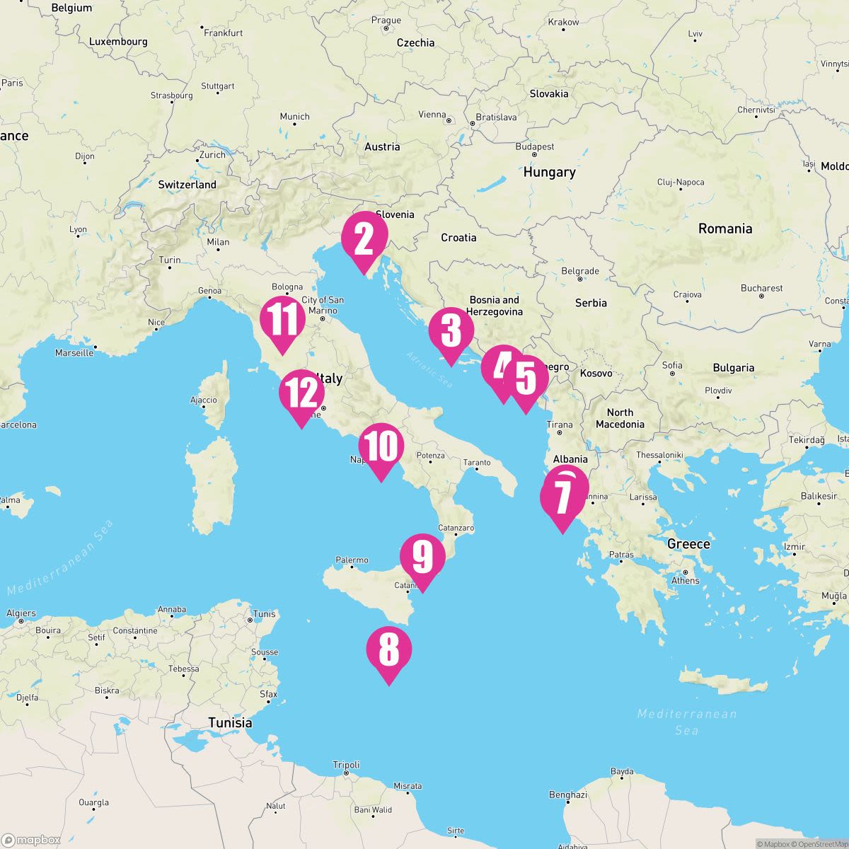 11 Night Mediterranean: Italy Greece & Croatia (Trieste To Rome)