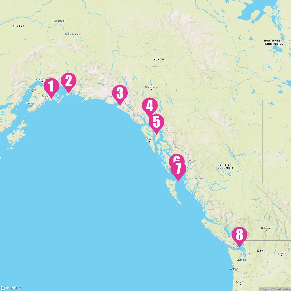 7 Night Alaska: Hubbard Glacier Skagway & Juneau (Whittier To Vancouver)