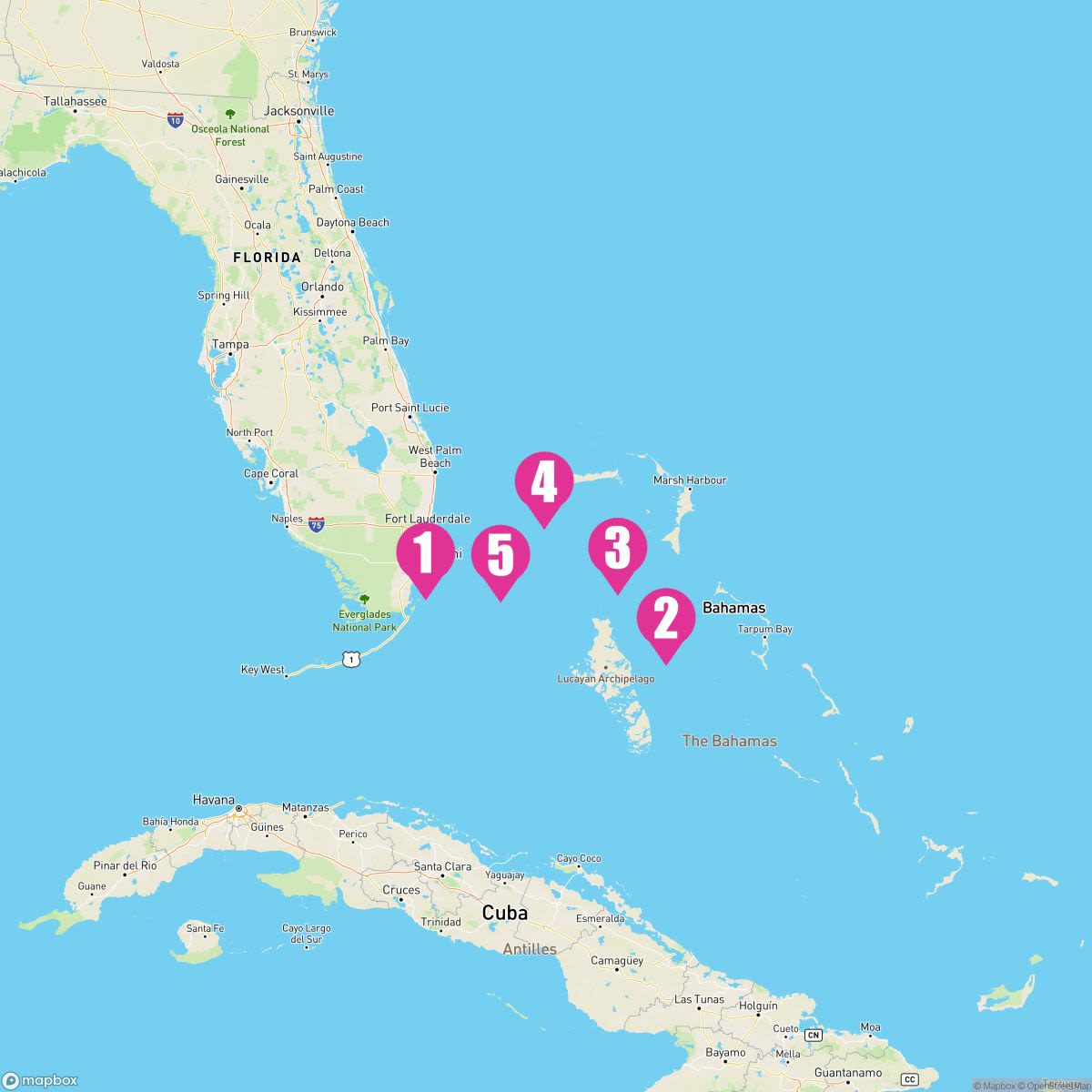 5 Night Bahamas: Great Stirrup Cay Bimini & Nassau (Miami Roundtrip)