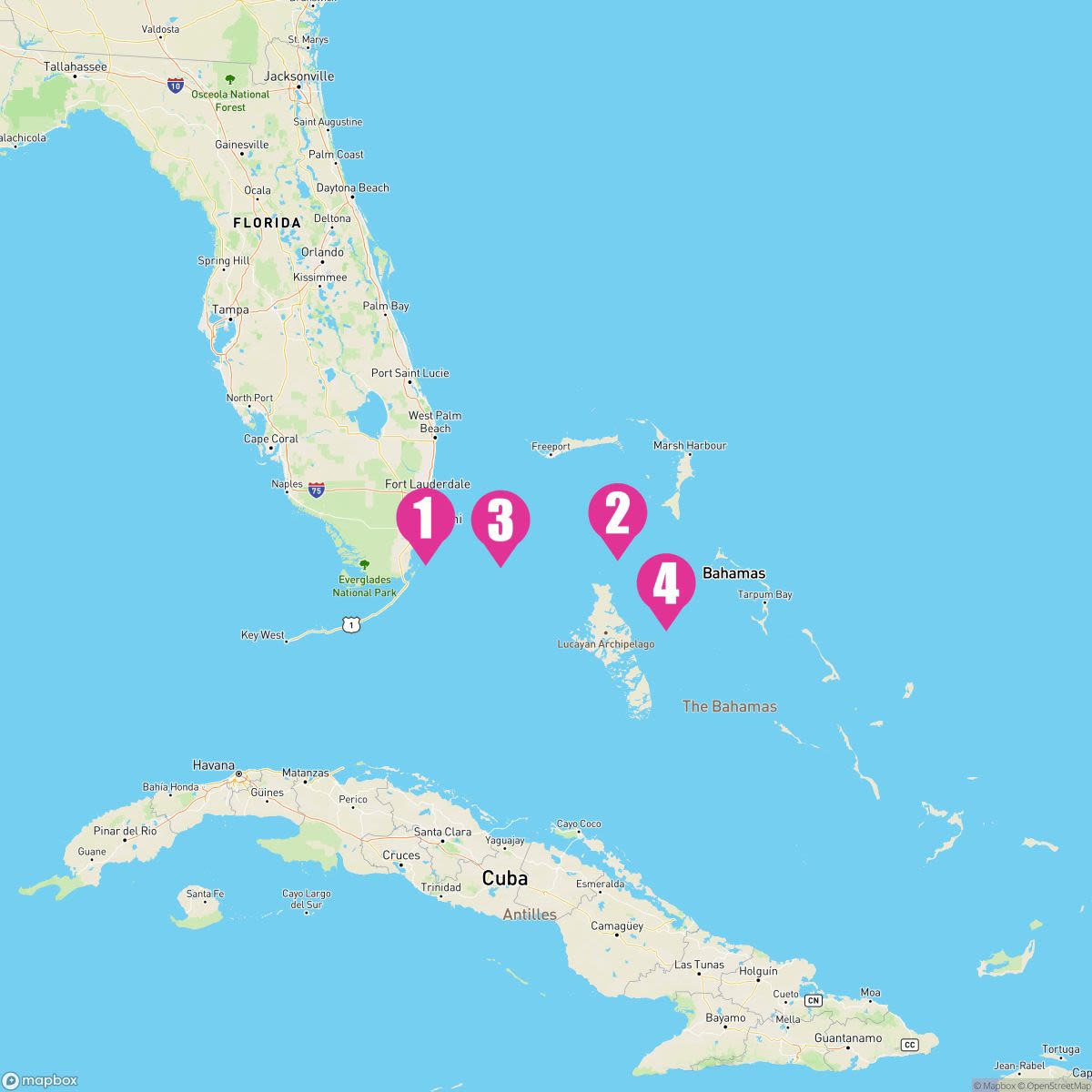 4 Night Bahamas: Great Stirrup Cay Freeport & Nassau (Miami Roundtrip)