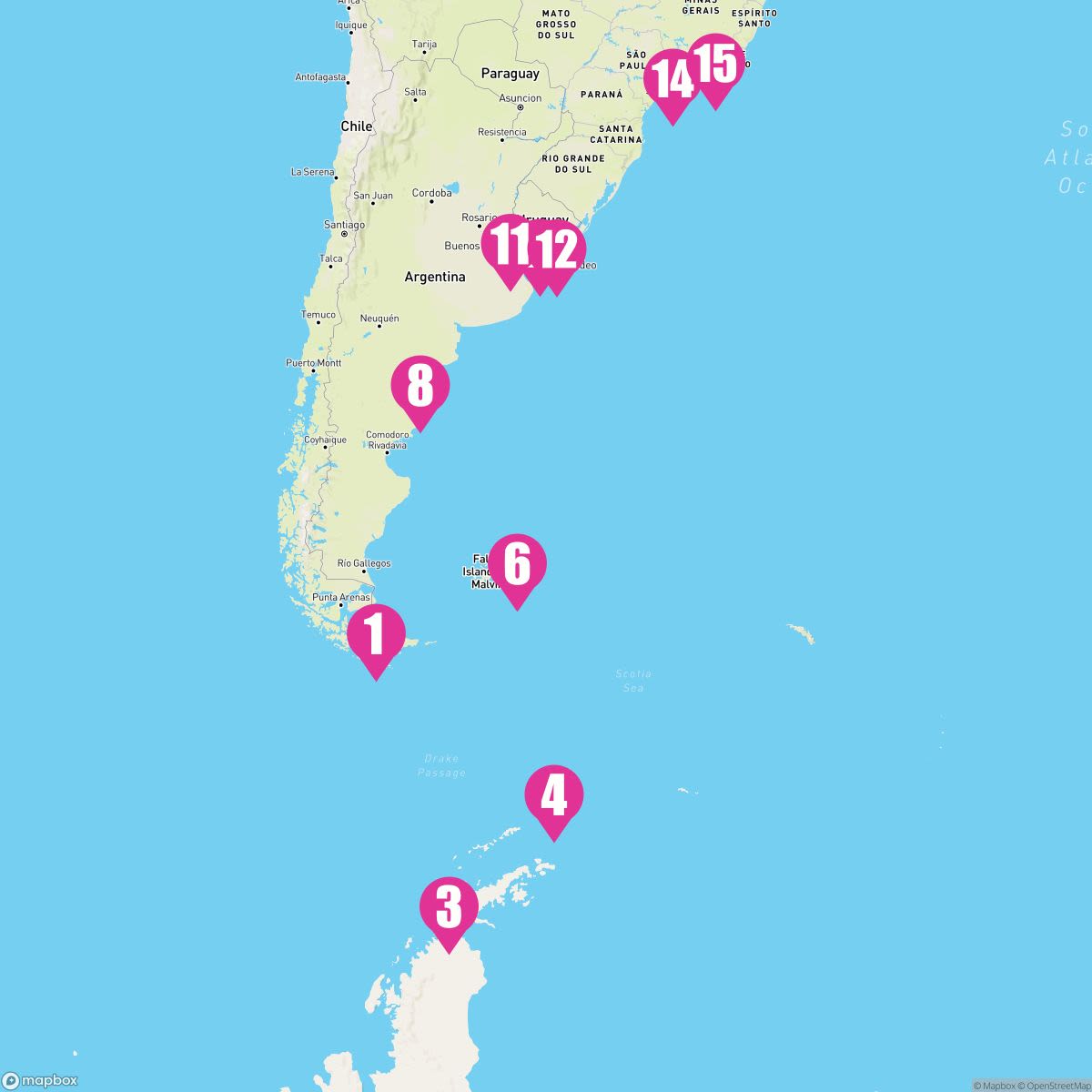 14 Night South America & Antarctica (Ushuaia To Rio De Janeiro)