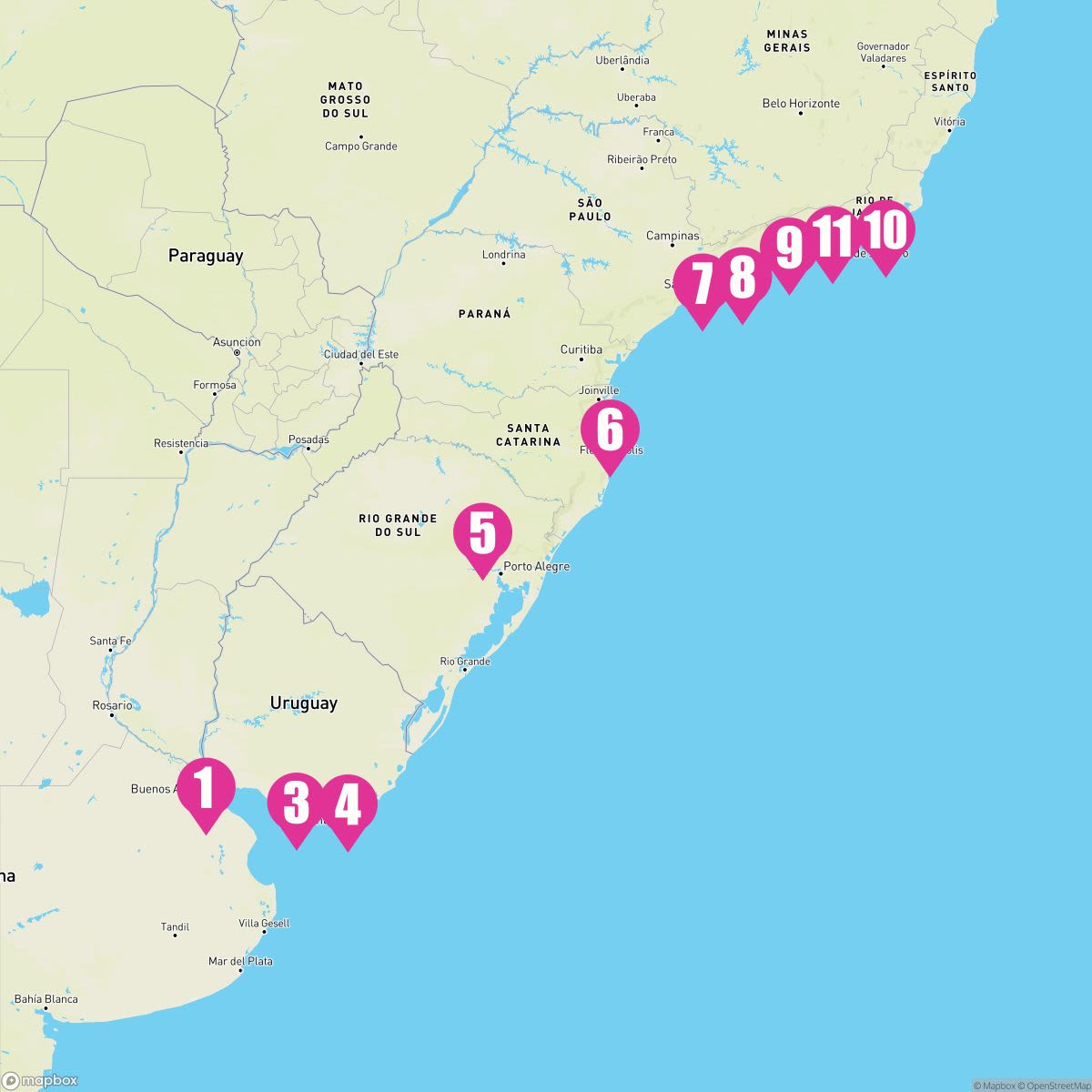 10 Night South America: Brazil & Uruguay (Buenos Aires To Rio De Janeiro)