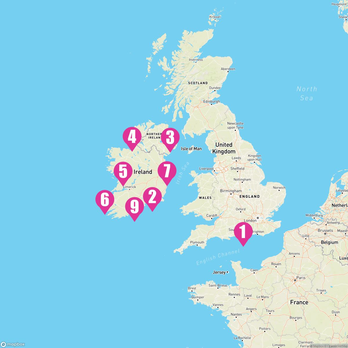 10 Night Ireland: Belfast Dublin Cork & Galway (Portsmouth Roundtrip)