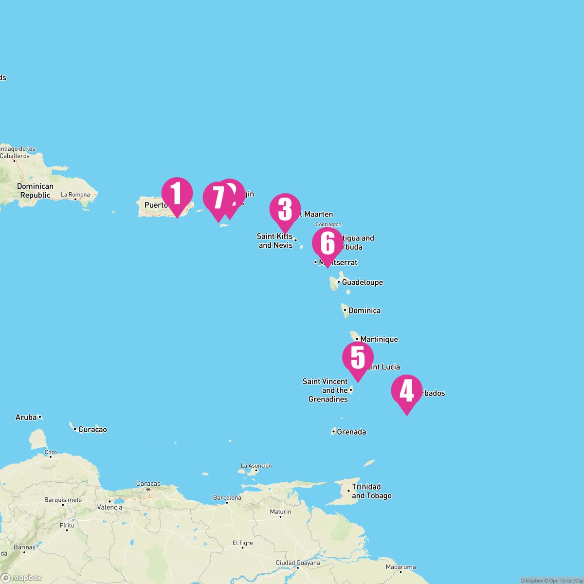 7 Night Caribbean: Barbados Antigua & St. Lucia (San Juan Roundtrip)
