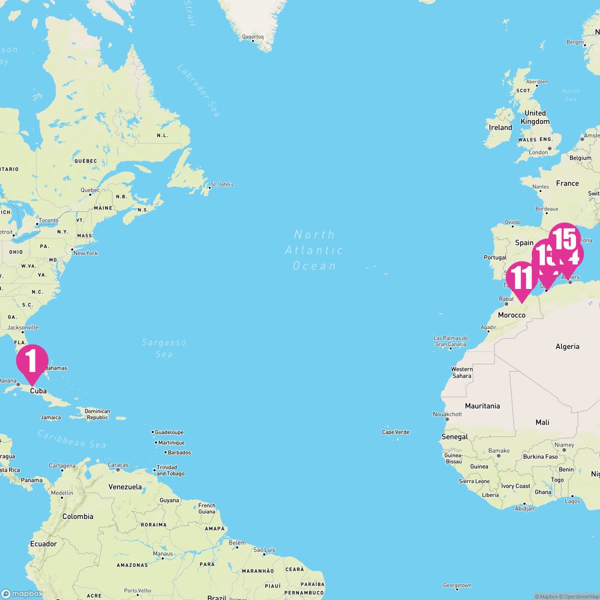 14 Night Transatlantic Eastbound (Miami To Barcelona)
