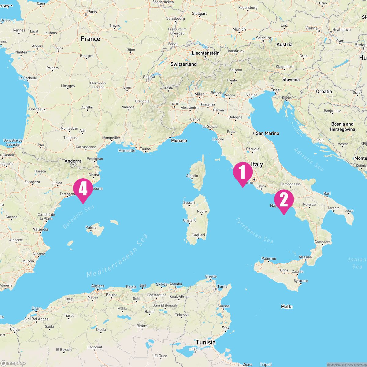 3 Night Western Mediterranean (Rome To Barcelona)