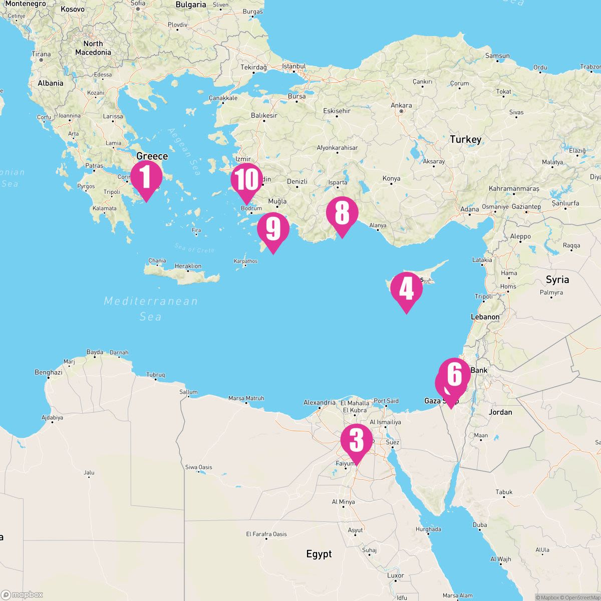 11 Night Egypt & The Holy Land: Turquoise Coast (Athens Roundtrip)