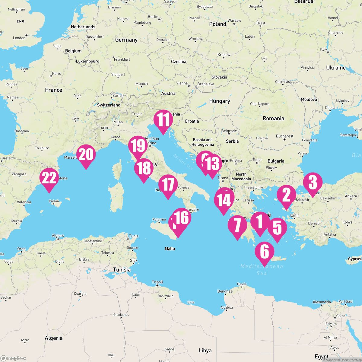 21 Night Athens Adriatic & Italy: Cote Dazur (Athens To Barcelona)
