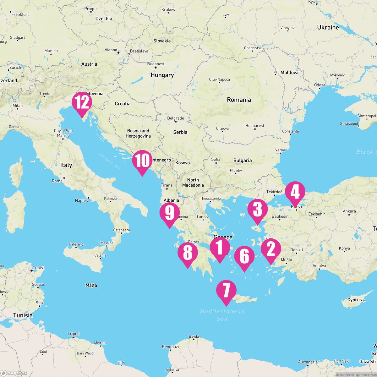 11 Night Athens & Adriatic Allure: Mykonos Evening Stay (Athens To Trieste)