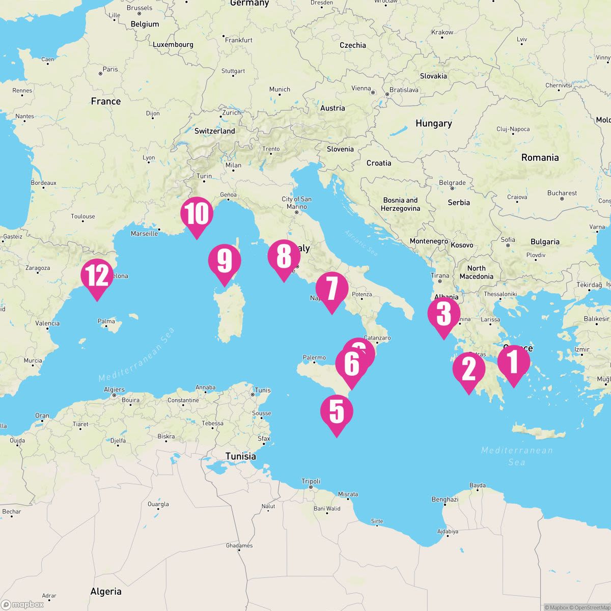 11 Night Traversing The Mediterranean: Naples & Corsica (Athens To Barcelona)
