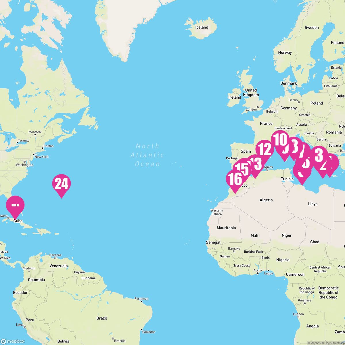 26 Night Traversing Mediterranean Crossing: Corsica & Morocco (Athens To Ft. Lauderdale)