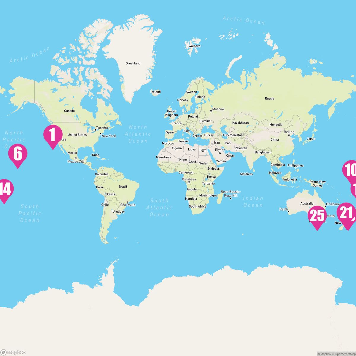 23 Night South Pacific (San Francisco To Melbourne)