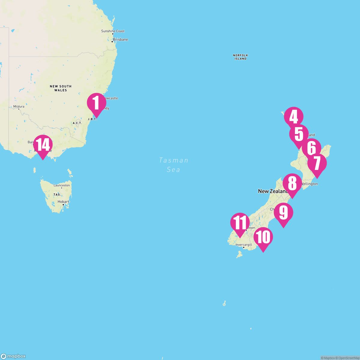 16 Night Treasures Of Captain Cook (Sydney Roundtrip)