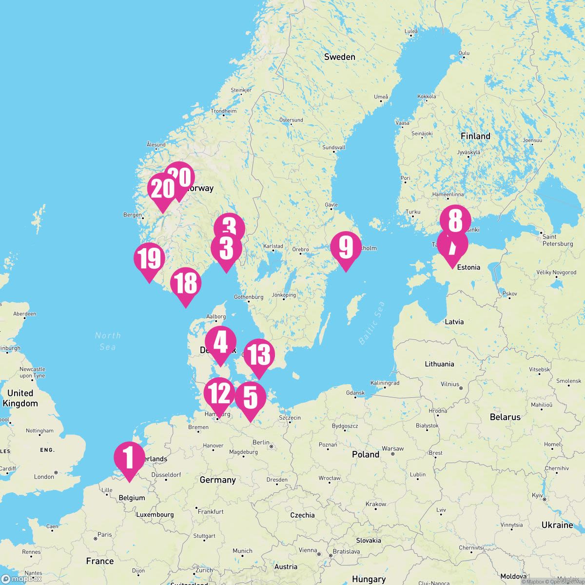 21 Night Capitals & Fjords: Stockholm Overnight & Sognefjord (Rotterdam Roundtrip)