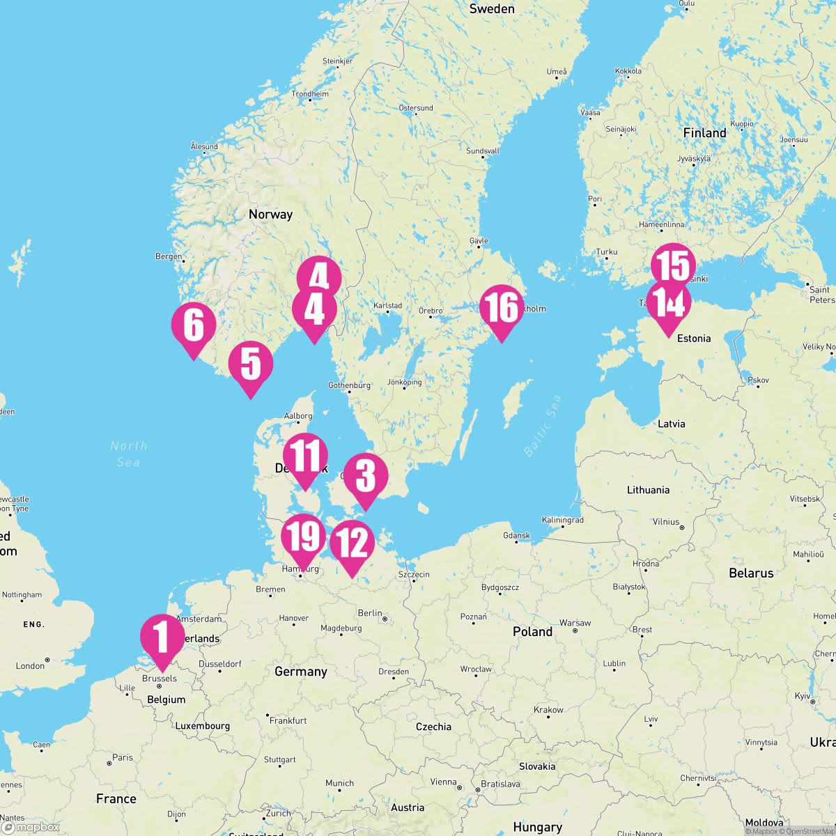 21 Night Fjords & Capitals: Copenhagen & Stockholm Overnight (Rotterdam Roundtrip)