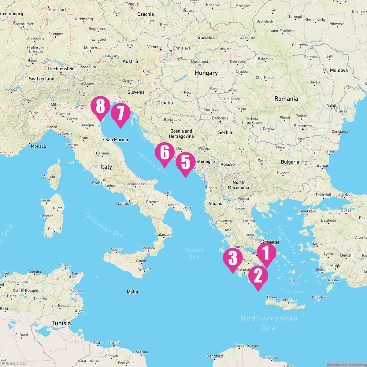 7 Night Eastern Mediterranean (Athens To Venice-Fusina)
