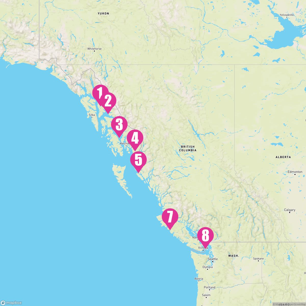 7 Night Alaska Fjords & Canadian Inside Passage (Juneau To Vancouver)