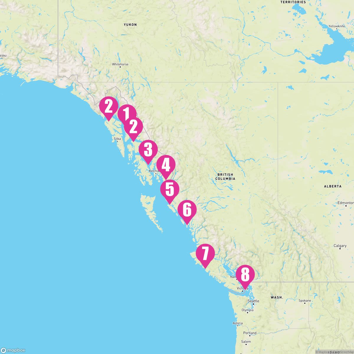 7 Night Alaska Fjords & Canadian Inside Passage (Juneau To Vancouver)