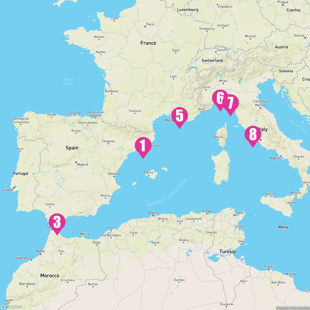 7 Night Mediterranean With France & Italy (Barcelona To Rome)