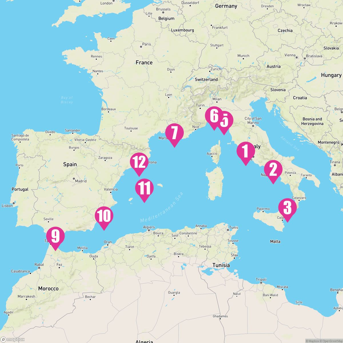 11 Night Grand Western Mediterranean (Rome To Barcelona)