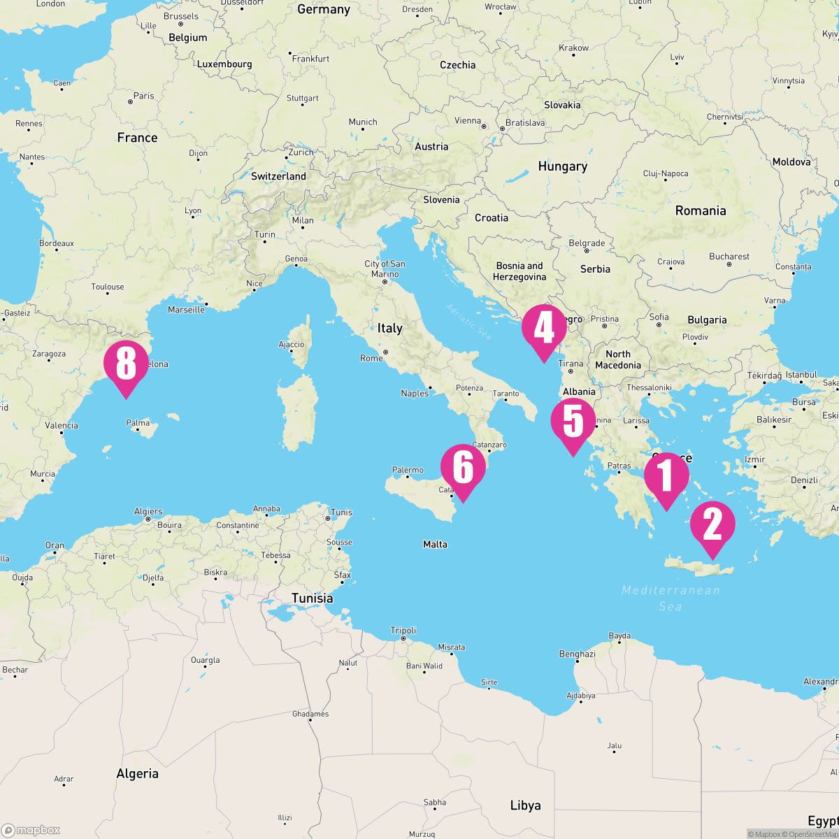 7 Night Mediterranean With Greek Isles & Italy (Athens To Barcelona)