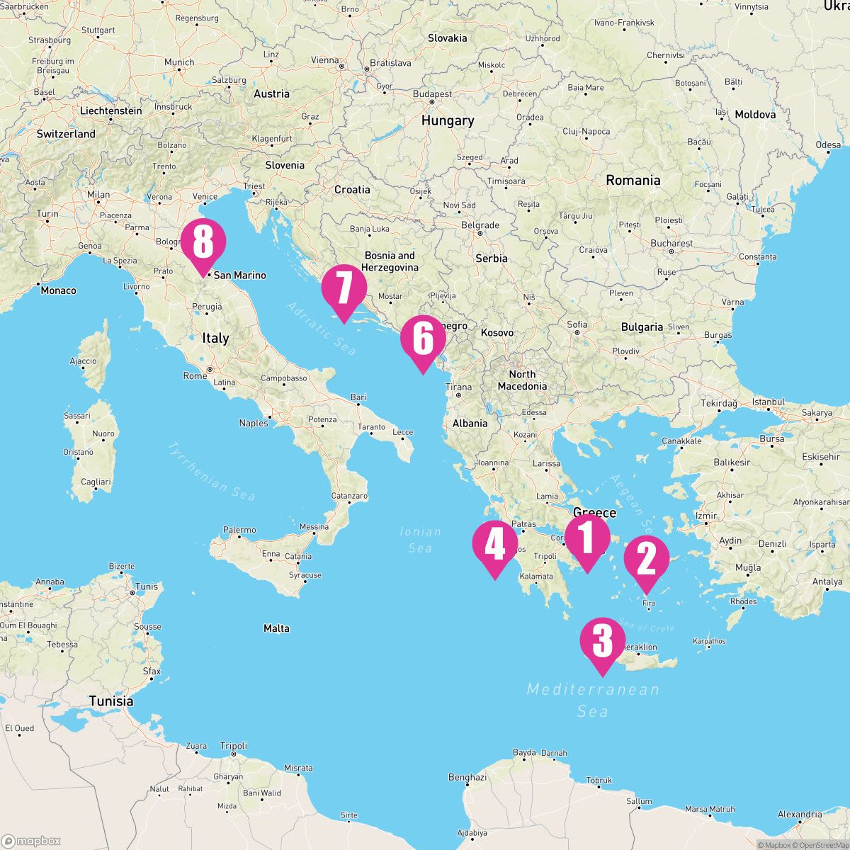 7 Night Greek & Adriatic (Athens To Ravenna)