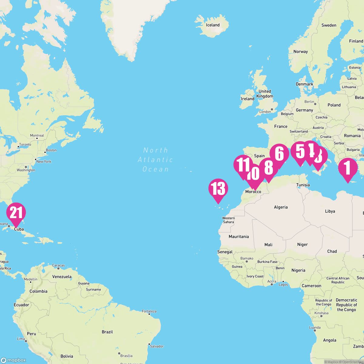 20 Night Grand World Voyage Segment - 2025 (Athens To Ft. Lauderdale)