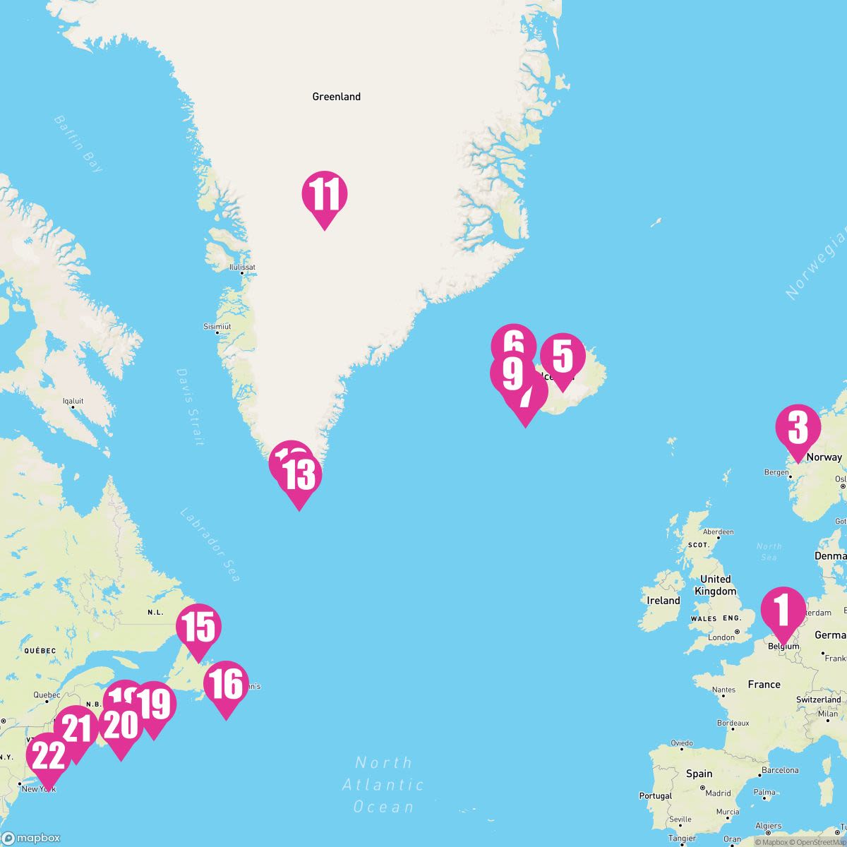 21 Night Viking Passage (Amsterdam-Ijmuiden To Boston)