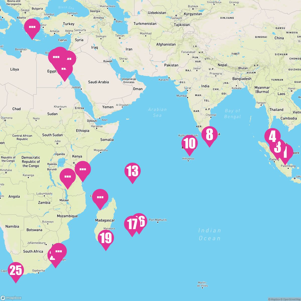 49 Night Grand World Voyage Segment - 2025 (Singapore To Athens)