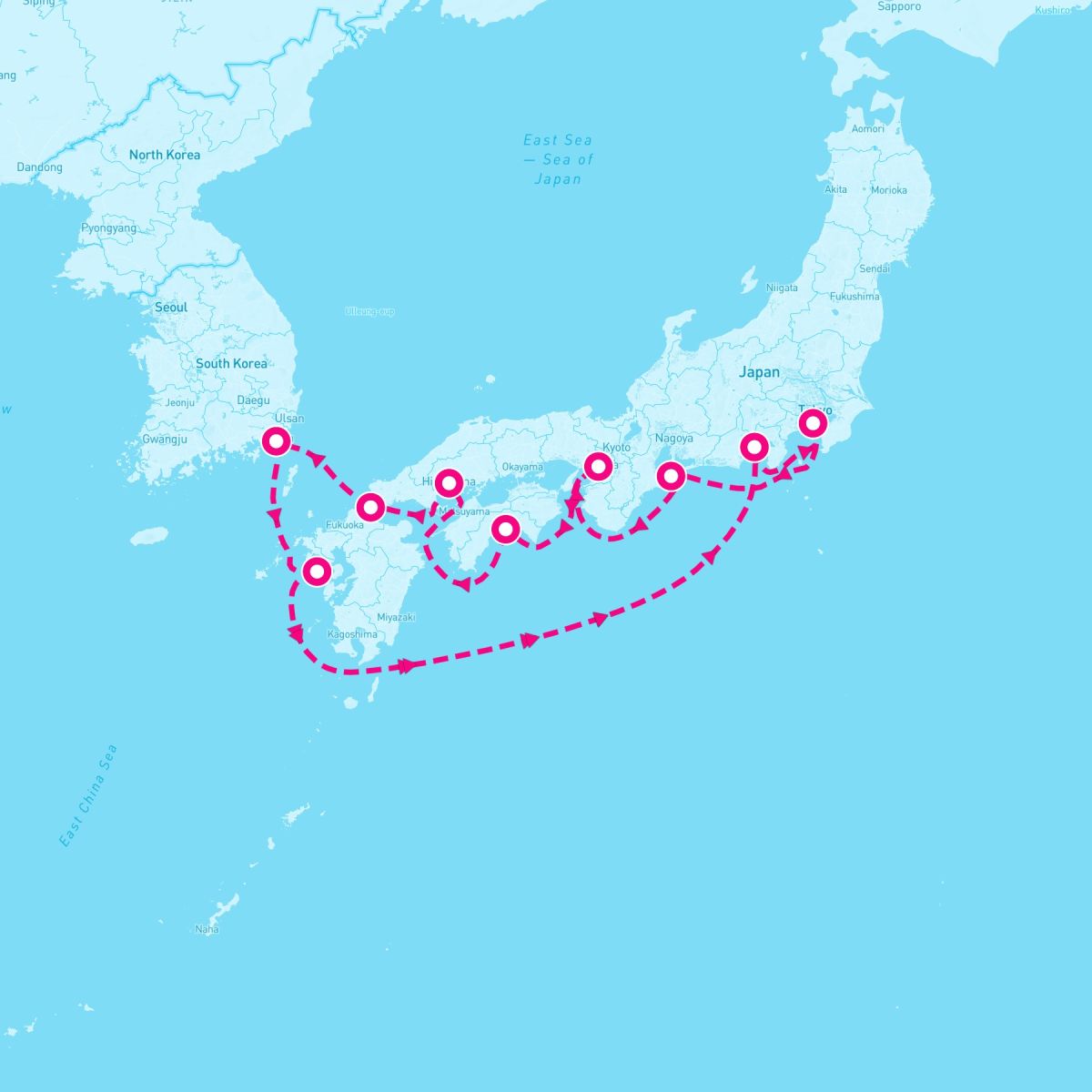 10 Night Japan Explorer (Yokohama Roundtrip)