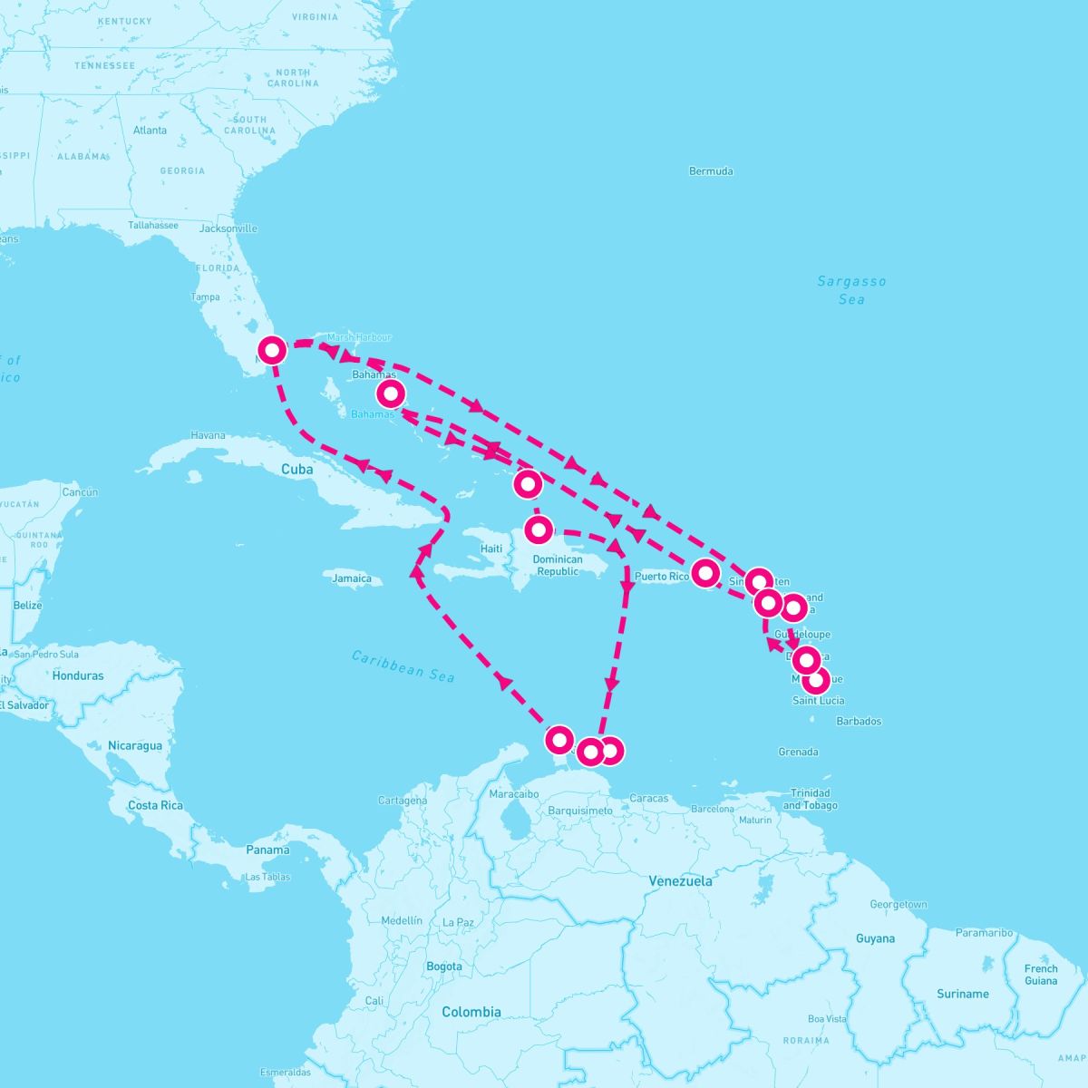 21 Night Eastern Caribbean Wayfarer / Southern Seafarer (Ft. Lauderdale Roundtrip)