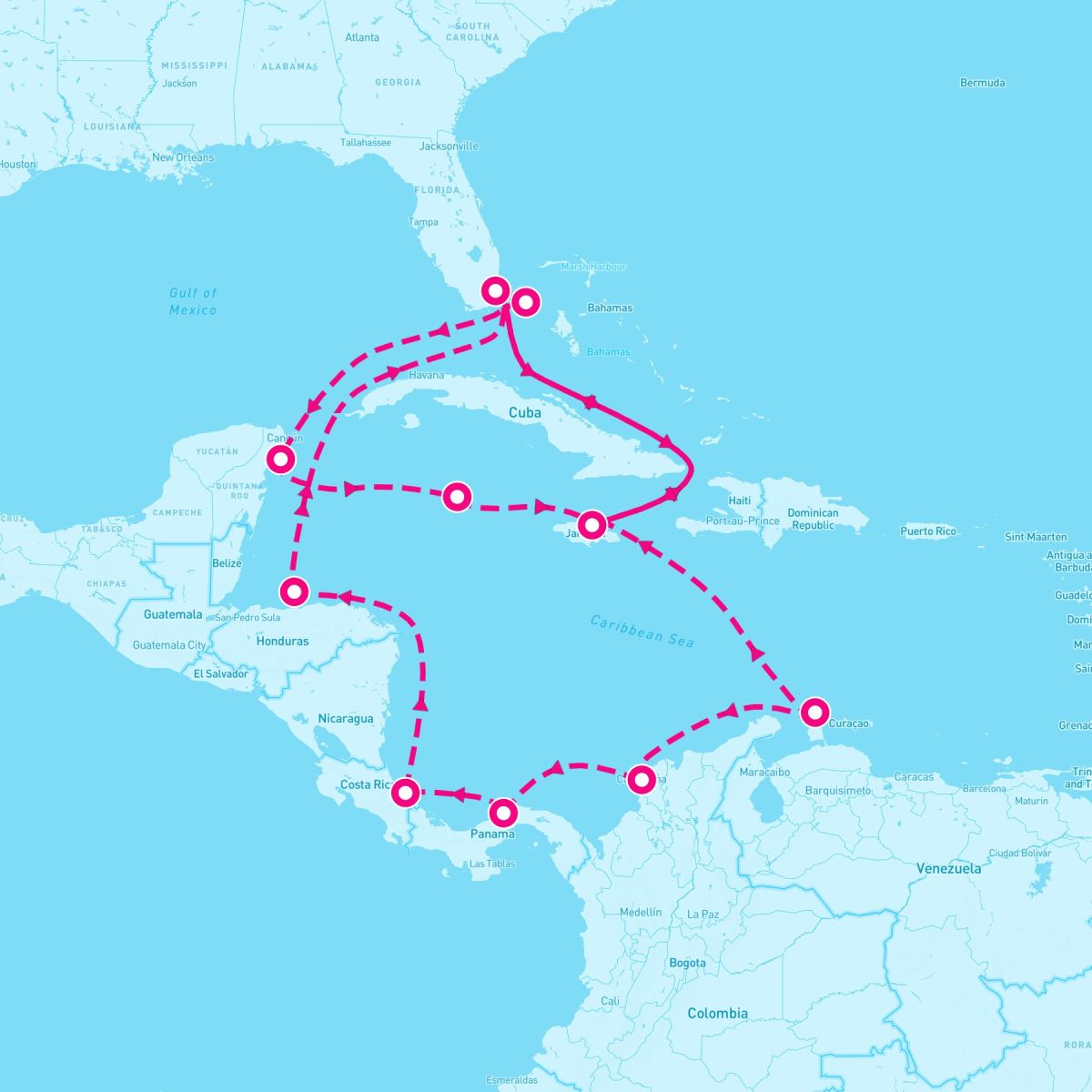 18 Night Caribbean & Bahamas (Miami Roundtrip)