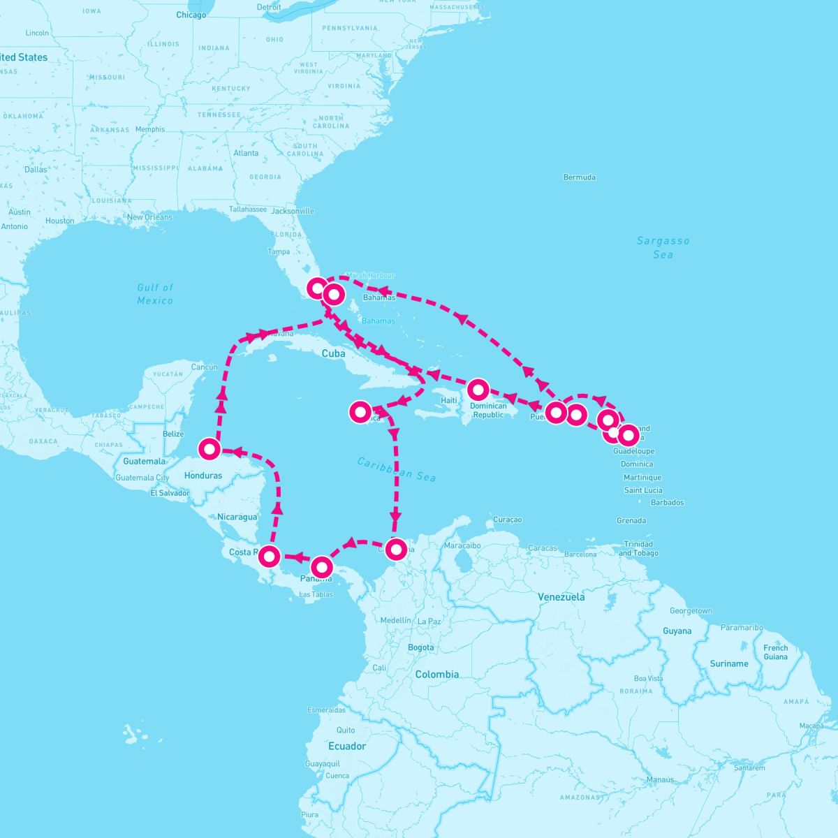 21 Night Caribbean & Bahamas (Miami Roundtrip)