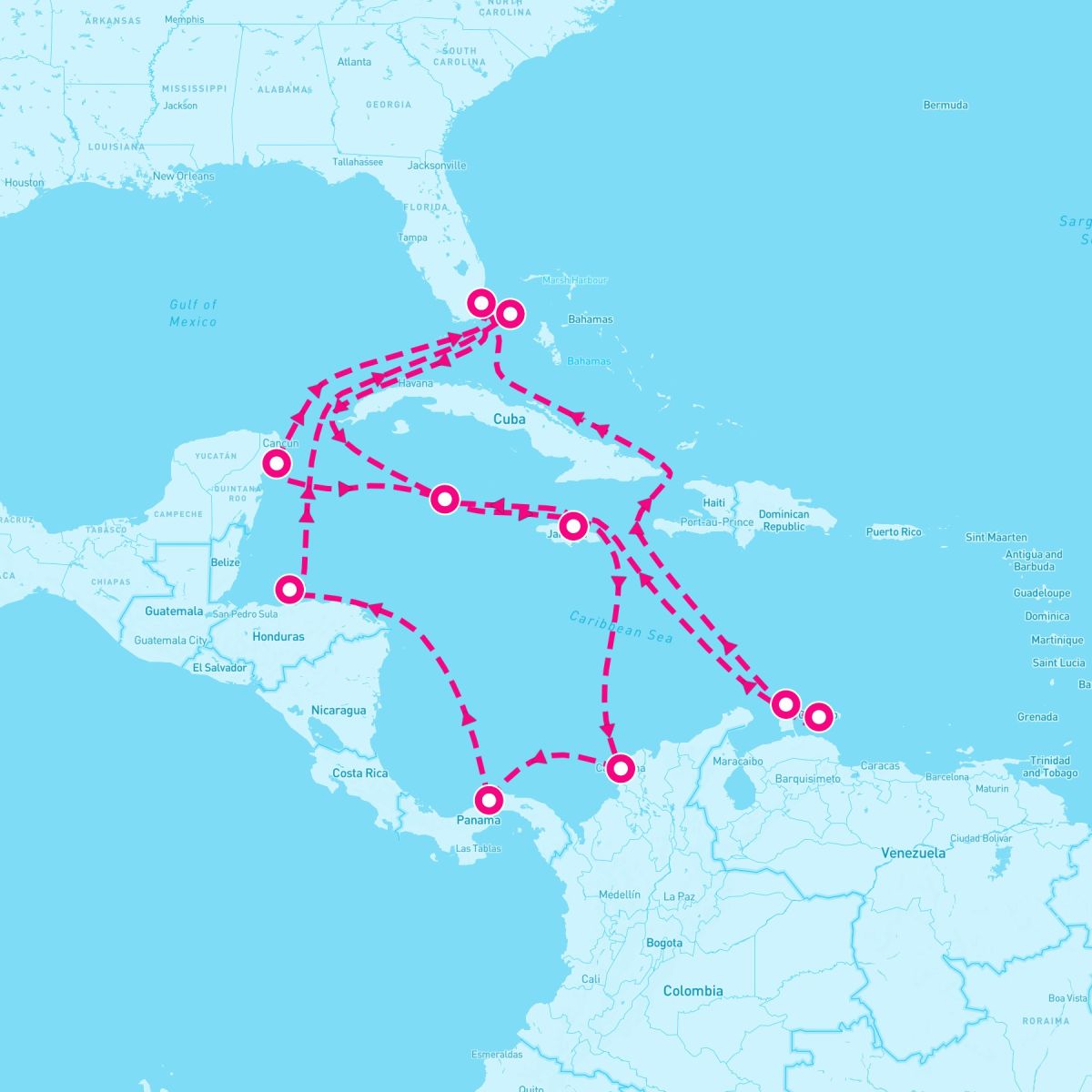 21 Night Caribbean & Bahamas (Miami Roundtrip)