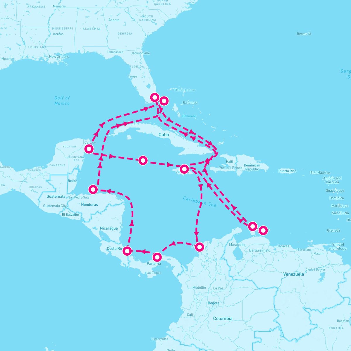 21 Night Caribbean & Bahamas (Miami Roundtrip)