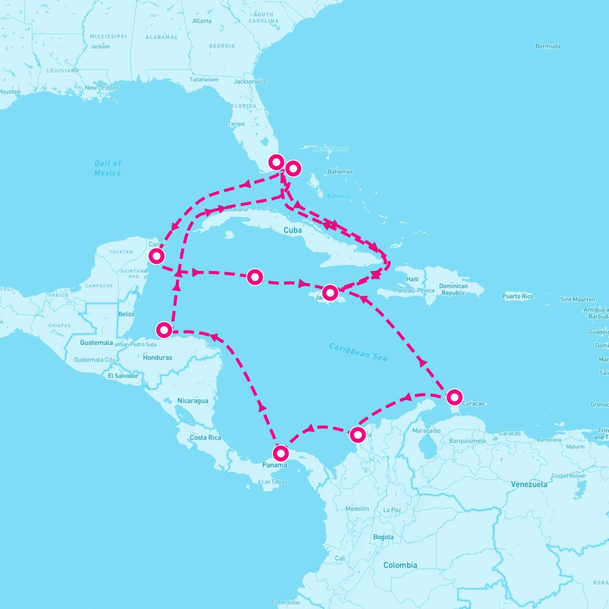 18 Night Caribbean & Bahamas (Miami Roundtrip)