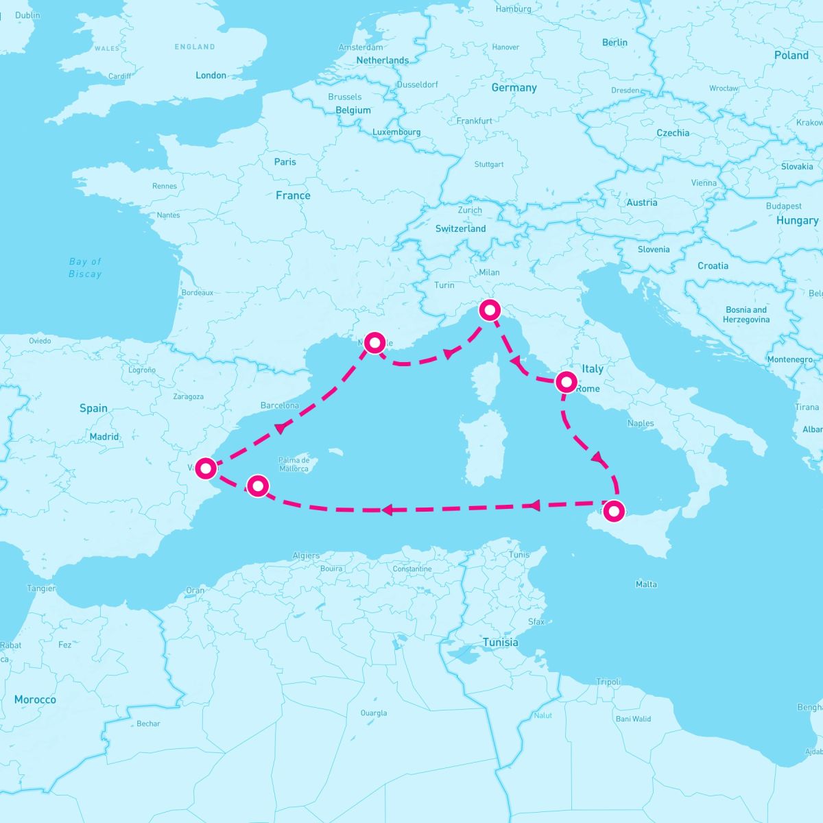 7 Night Western Mediterranean (Genoa Roundtrip)
