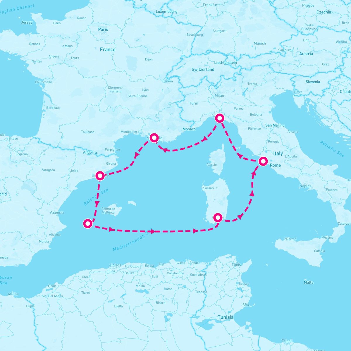 7 Night Western Mediterranean (Marseille Roundtrip)