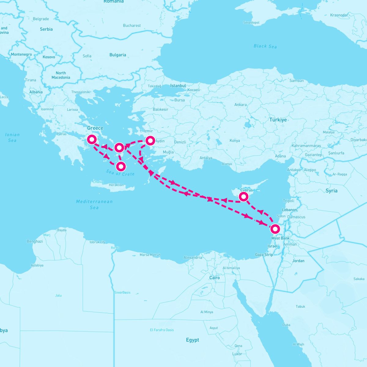 7 Night Eastern Mediterranean (Athens Roundtrip)