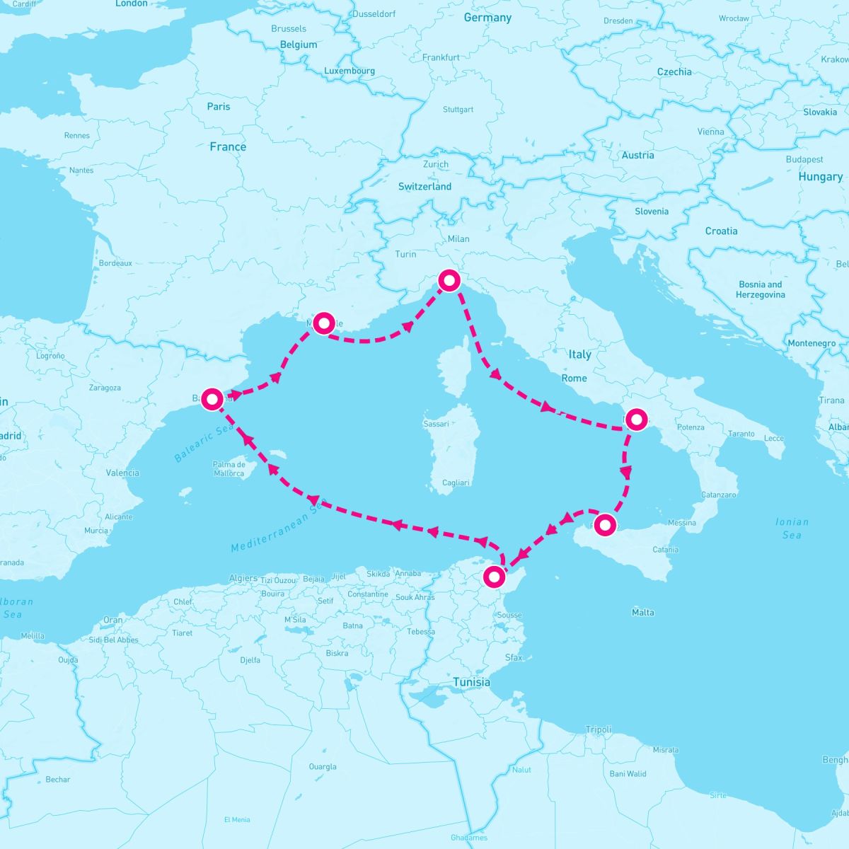 7 Night Western Mediterranean (Genoa Roundtrip)