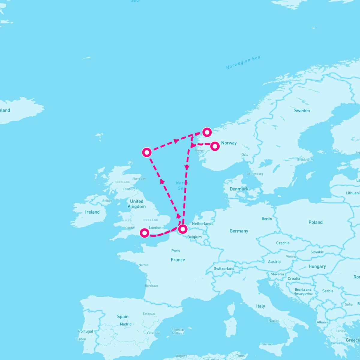 7 Night Norway United Kingdom & Belgium (Southampton Roundtrip)