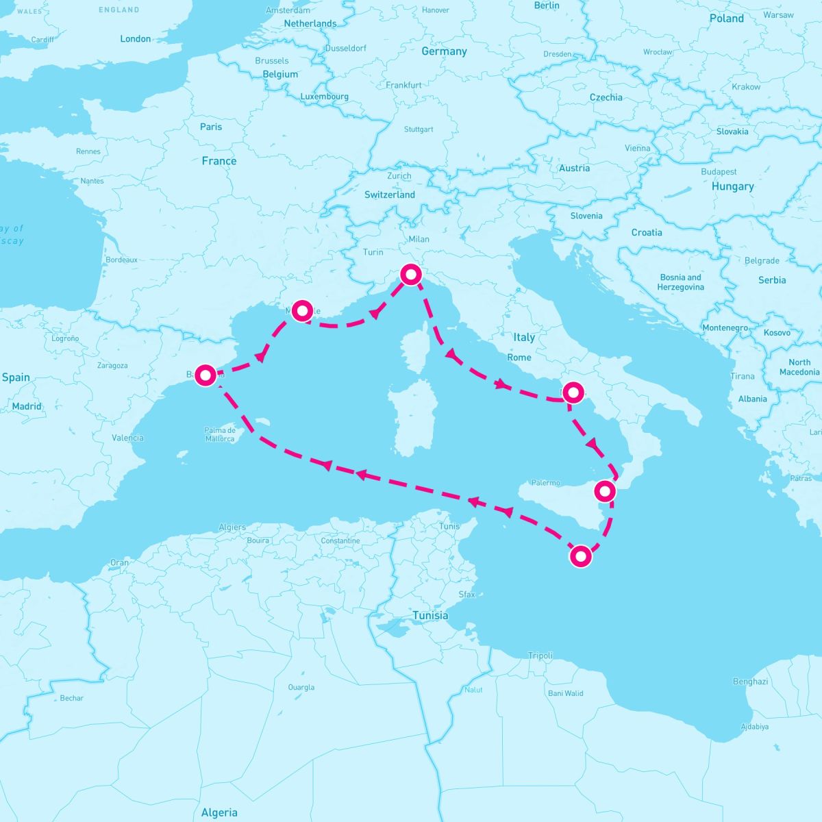7 Night Western Mediterranean (Valletta Roundtrip)
