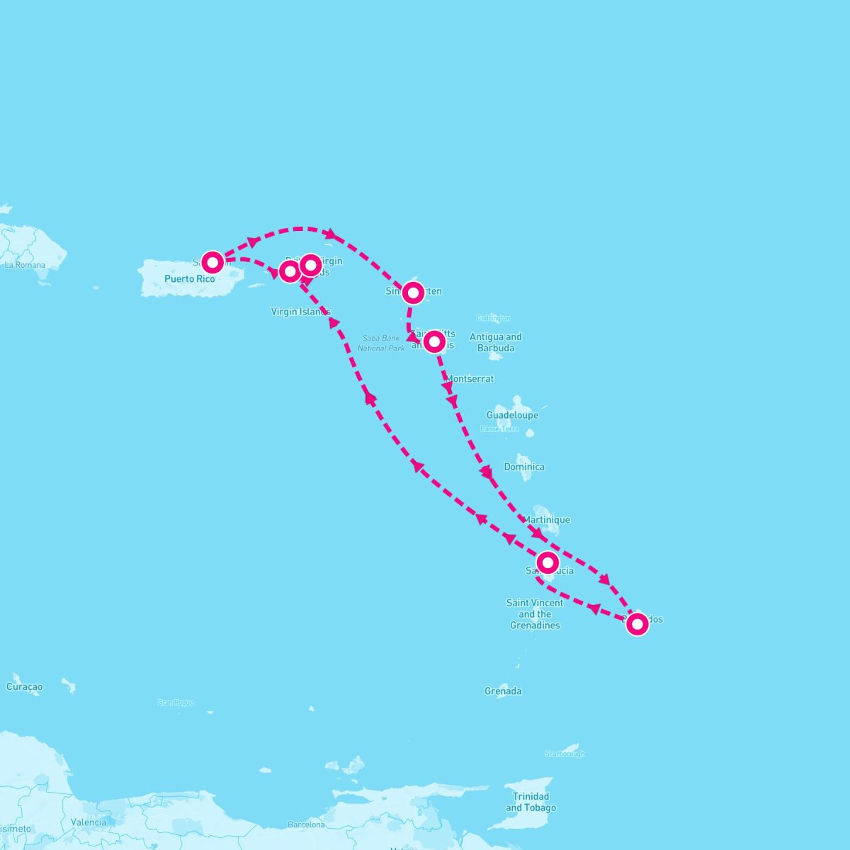 7 Night Caribbean: Barbados St. Lucia & St. Thomas (San Juan Roundtrip)