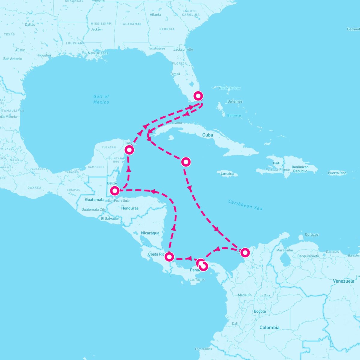 11 Night Panama Canal Partial Transit: Mexico Costa Rica & Belize (Miami Roundtrip)
