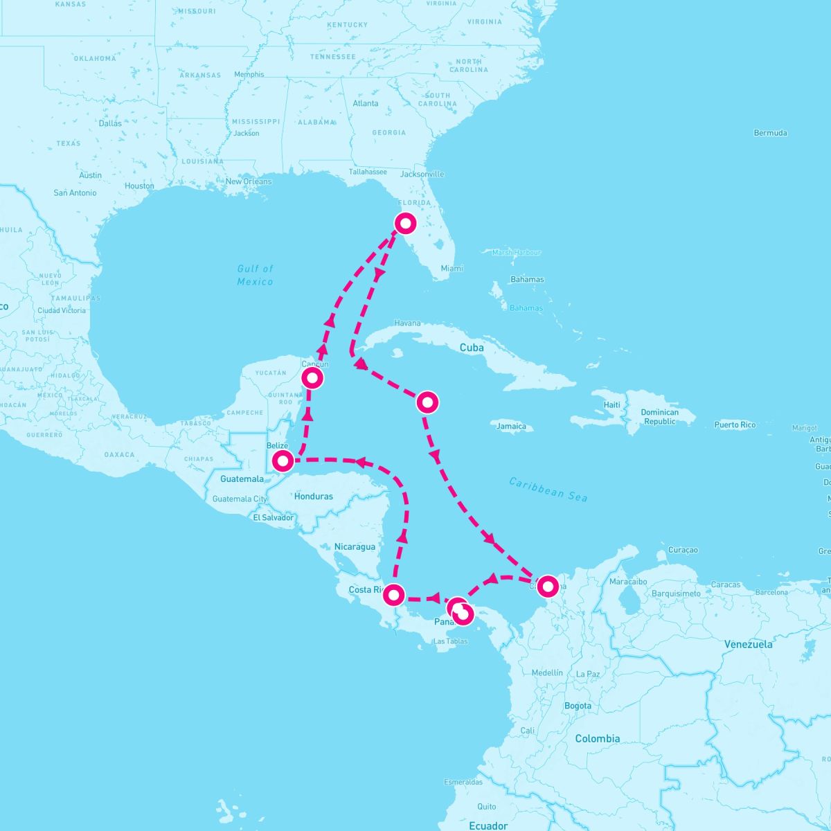 11 Night Panama Canal Partial Transit: Mexico Costa Rica & Belize (Tampa Roundtrip)