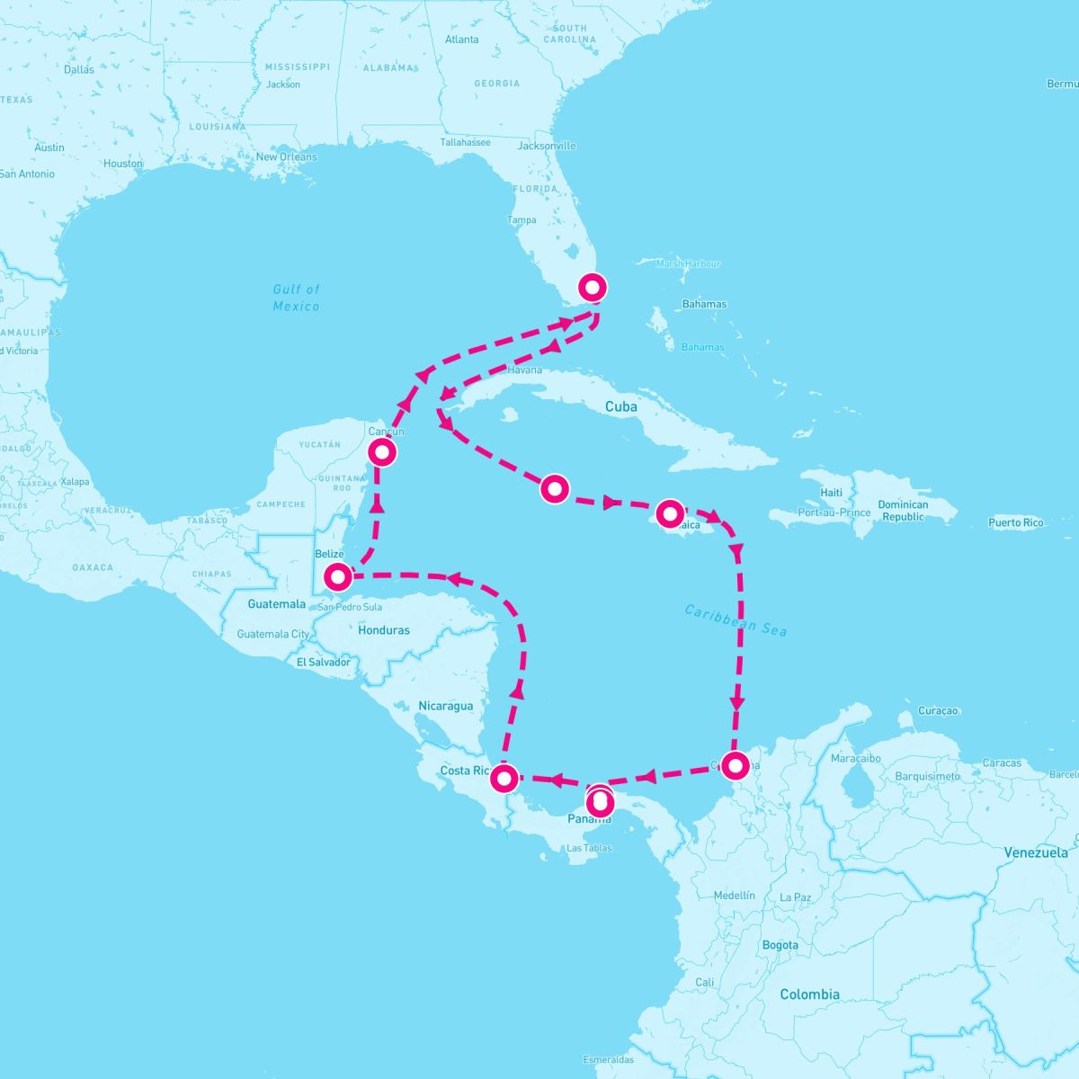 12 Night Panama Canal Partial Transit: Bahamas & Costa Rica (Miami Roundtrip)
