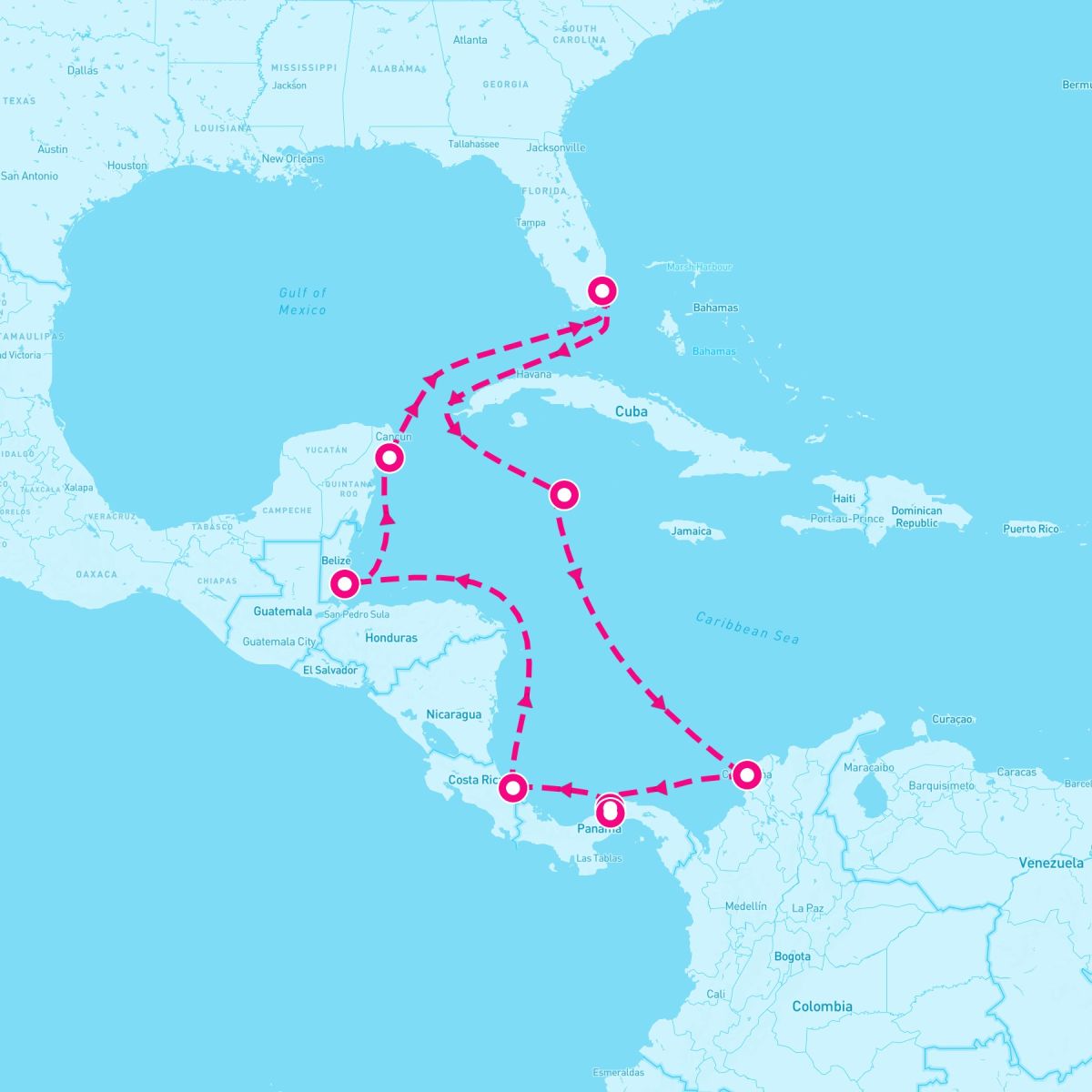 11 Night Panama Canal Partial Transit: Mexico Jamaica Costa Rica & Belize (Miami Roundtrip)