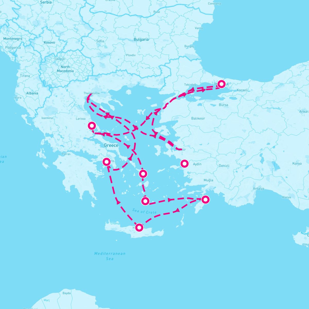 10 Night Greek Isles: Santorini Rhodes & Istanbul (Athens Roundtrip)