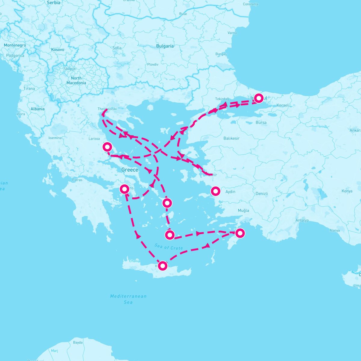 10 Night Greek Isles: Santorini Rhodes & Istanbul (Athens Roundtrip)