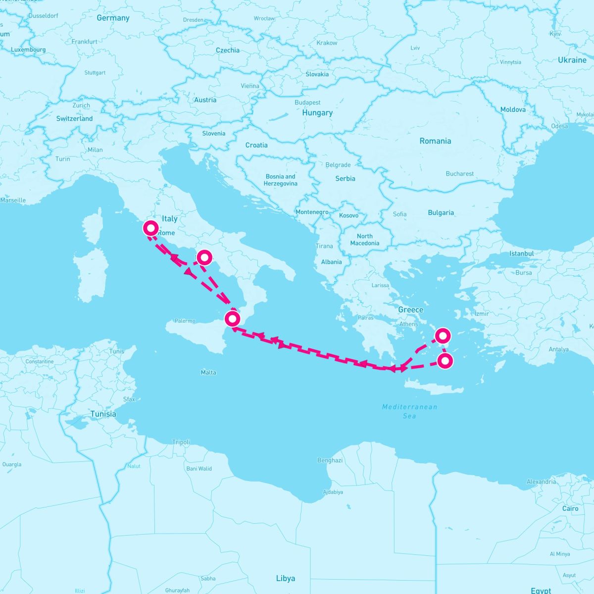 7 Night Greek Isles & Italy (Rome Roundtrip)